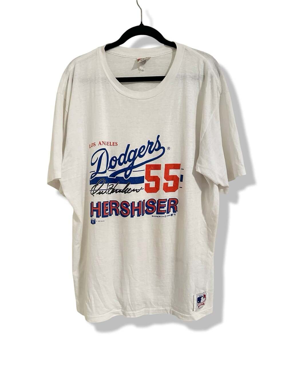 Nutmeg Mills Los Angeles Dodgers Orel Hershiser T-Shirt Size XL Vintage